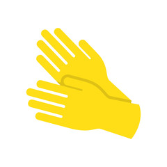 Fototapeta premium Yellow glove for hygiene cleaning