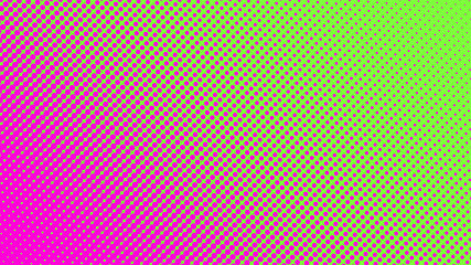 Halftone gradient pattern diagonal vector illustration. Pink dotted, green halftone texture. Pop Art purple pink halftone, comics Background. Background of Art. AI10