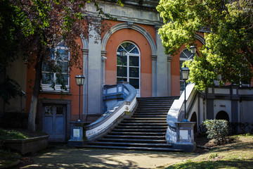 stairs in Royal Palace built starting from 1738 at the behest of King Charles of Borbone, Naples,...
