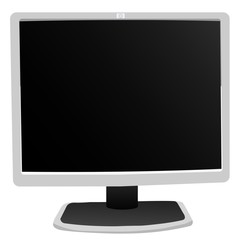 Monitor PC realistic isolated on a white background, vector illustration stylish for web design