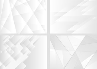 Grey technology geometric abstract backgrounds