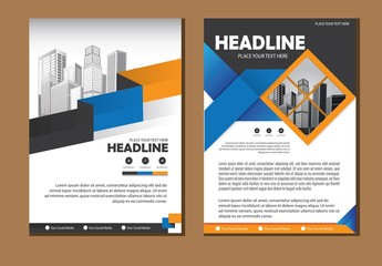 Business abstract vector template. Brochure design, cover modern layout, annual report, poster, flyer in A4 with colorful triangles, geometric shapes for tech, science, market with light background