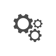 Gears flat vector icon