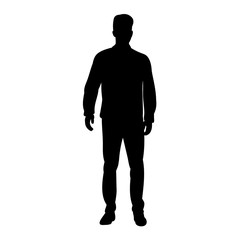  isolated silhouette male