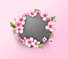 Pink blossom circle