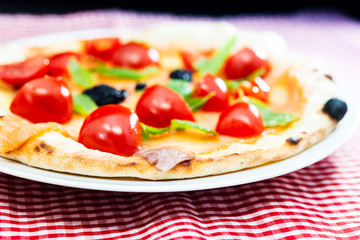 tasty pizza on a the table