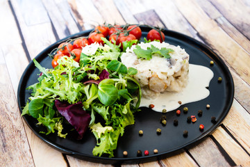 chicken and mushroom risotto