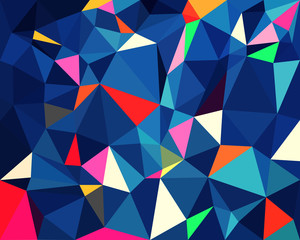 Dark blue triangle geometric abstract vector illustration