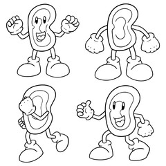 vector set of ear cartoon