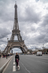 Girl with Shih Tzu in Paris