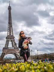 Girl with Shih Tzu in Paris © danmal25