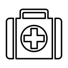 Obraz premium First-Aid Kit Line Icon.Vector 96x96 Pictogram