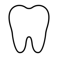 Tooth Line Icon.Vector Simple 96x96 Pictogram