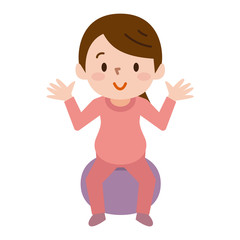 ベビーヨガ　バランスボール