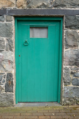 Green door.
