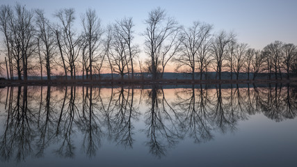 Sonnenuntergang an der Havel bei Hohennauen