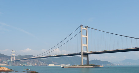 Fototapeta na wymiar Hong Kong Tsing ma bridge