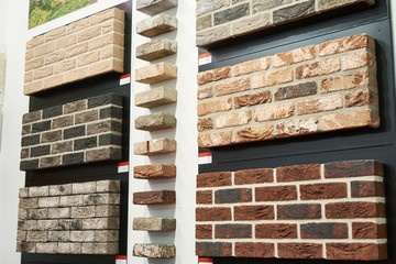 Bricks handmade in construction shop