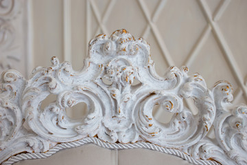Decorative white stucco