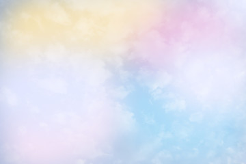 Four pastel color cloud and sky background with a pastel color