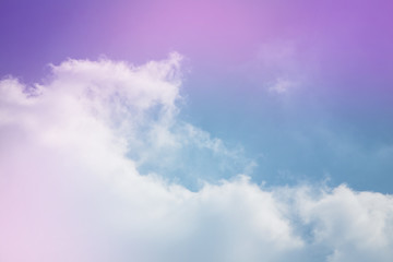 Fototapeta premium Pastel color cloud and sky background