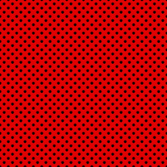 Red abstract technology background with seamless circle perforated speaker grill texture for web, user interfaces, UI, applications, apps, business presentations and prints. Vector illustration.