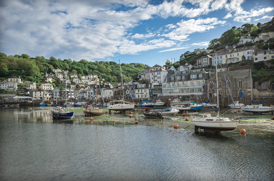 Looe harbour on a summer day