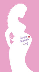 Obraz na płótnie Canvas Happy Mothers Day Pregnant Mom