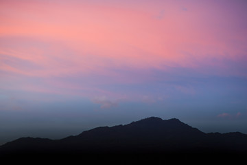 Cloudy sky on Leonforte, Sicily