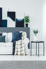 Black and white blankets