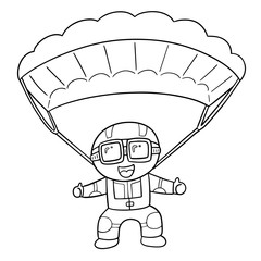 vector of parachuter