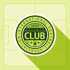 Football green badge