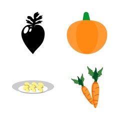 icons about Food with vegetabl, dinner, agaric, radish and big