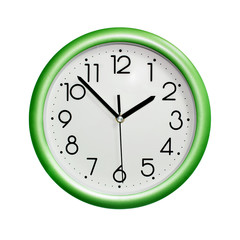green wall clock