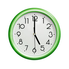 green wall clock