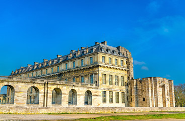 The Chateau de Vincennes, a 14th and 17th century royal fortress near Paris in France