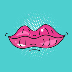 pop art lips