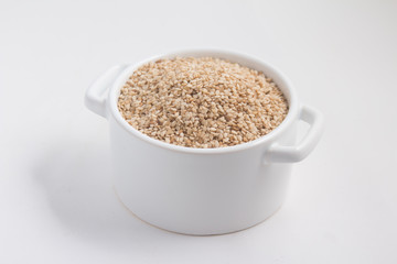 White sesame in a bowl