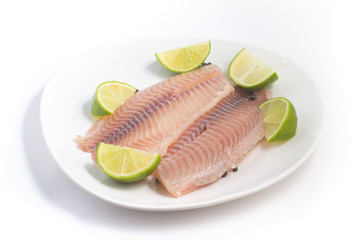 Raw Tilapia. Fish Fillet