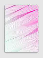 Abstract line art vector minimal contemporary brochure design, cover template, geometric halftone gradient. For Banners, Placards, Posters, Flyers. Beautiful and special, pattern texture.