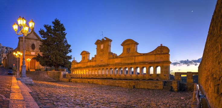 View of Granfonte baroque fountain, Leonforte