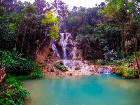 Kuang Si Waterfall near Luang Prabang, Northern Laos : February 2018
