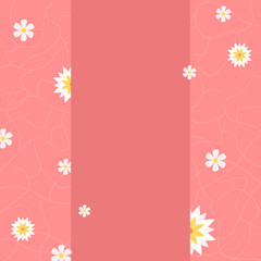 Blank banner with white flowers