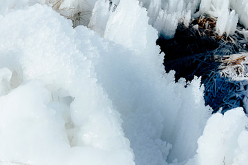 abstract background of snow and ice