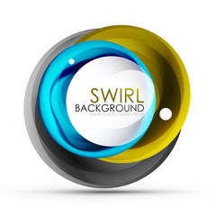 Spiral swirl flowing lines 3d vector abstract digital motion background design. Rotating concept