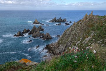 Shoals and rocky breaks on the Cantabrian coast