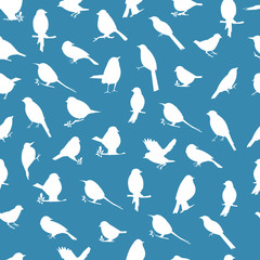 seamless pattern of a silhouette birds