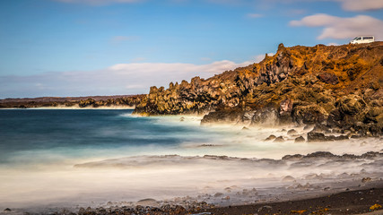 Lanzarote, Brandung an der Playa de Madera