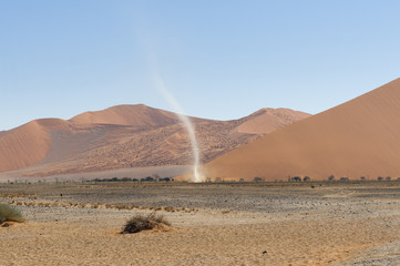 Whirlwind in the Namib desert / Tornado in the Namib Desert, Namibia, Africa.