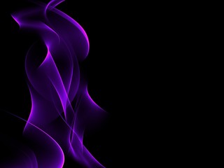 Naklejka premium Neon waves on black, border design element